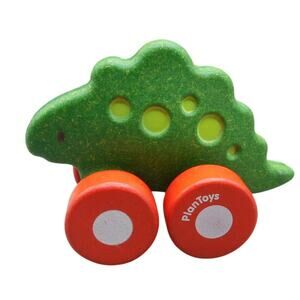 Plan Toys Mini Dino Car Stego Green TH 102715 Stegosaurus Dinosaur